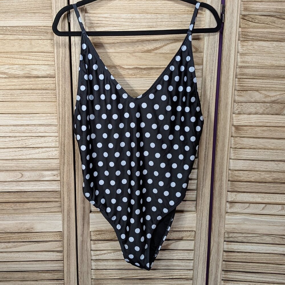 Nasty Gal Swimsuit Black and White Polka Dot  Size 16